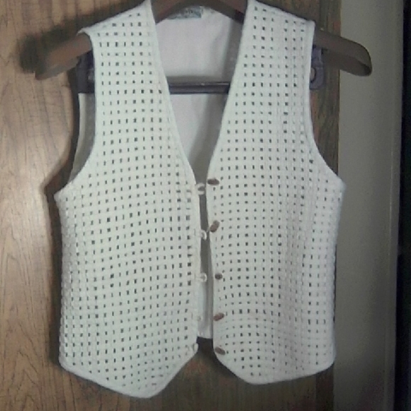 Rosettes Jackets & Blazers - White Vests Jackets & Coats